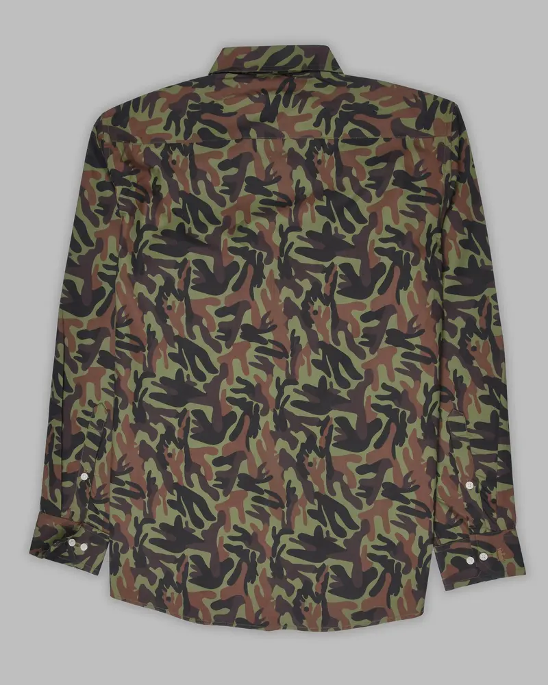 Camouflage Button-Down Premium Cotton Shirt 6