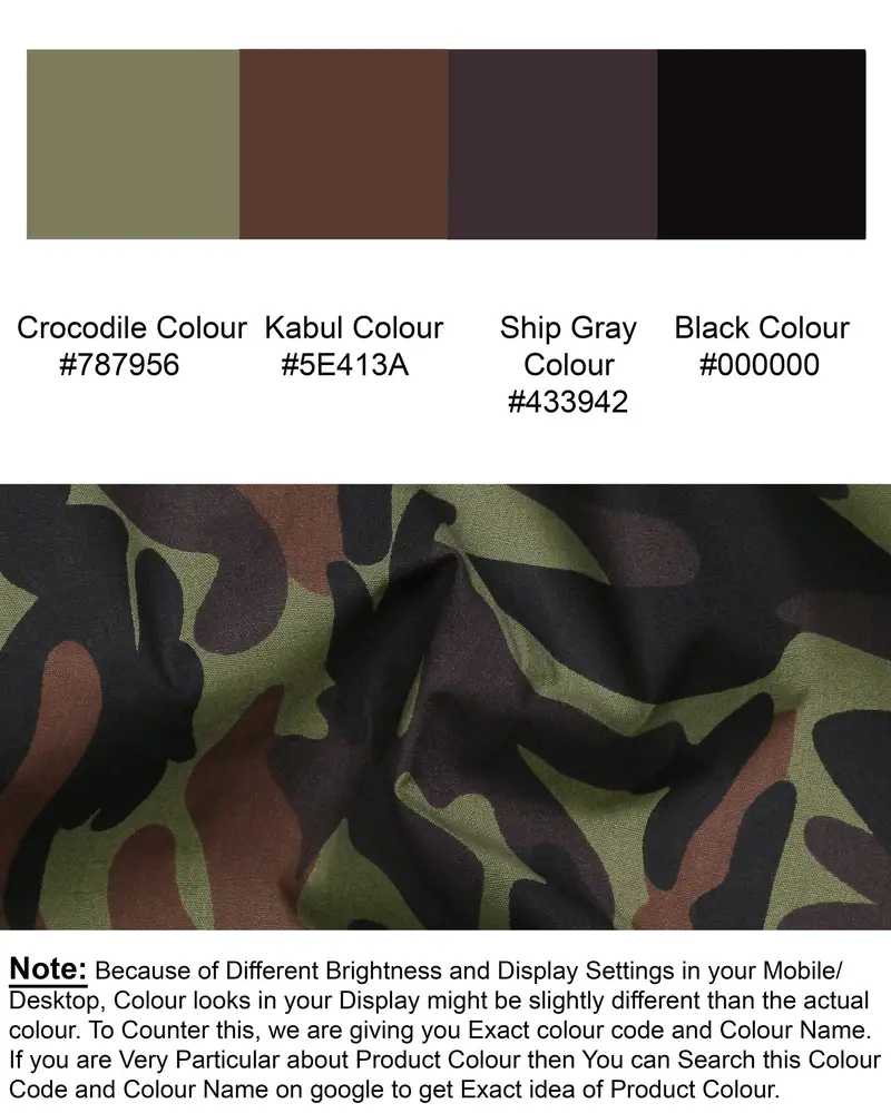 Camouflage Button-Down Premium Cotton Shirt 8
