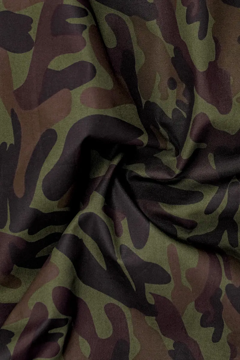 Camouflage-Finch Green And Taupe Brown Military Printed Oxford Premium Cotton Casual Designer Shirt 3
