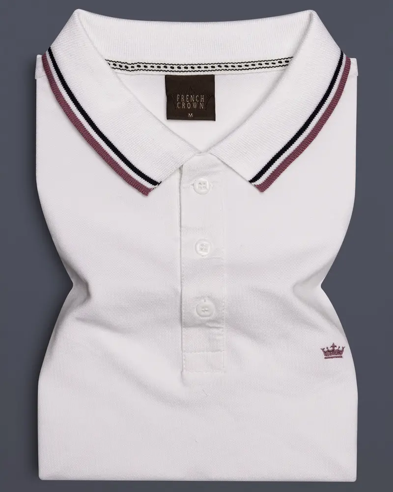 Candoro-Bright White Super Soft Premium Cotton Pique Polo 1