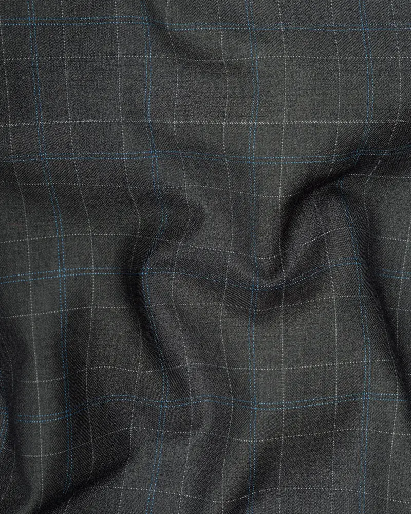 Cape Cod Gray Super Fine Checkered Wool Rich Waistcoat 3