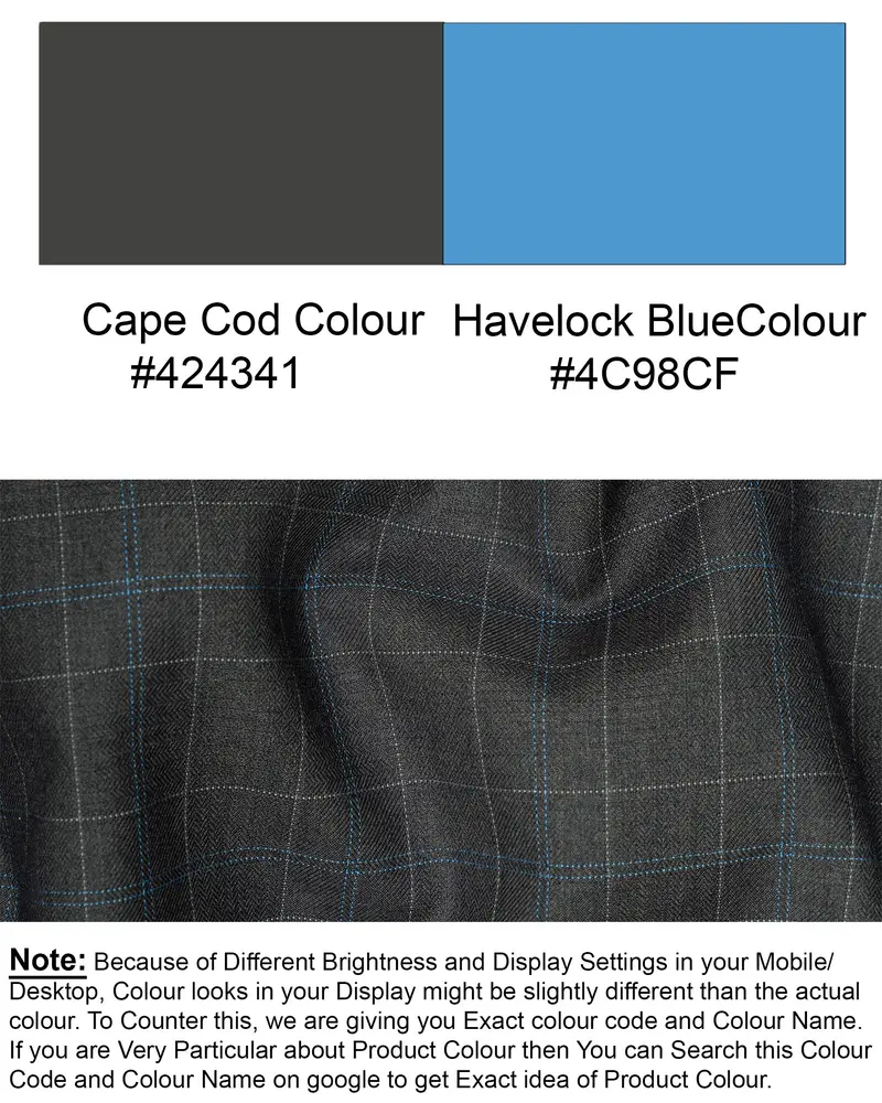 Cape Cod Gray Super Fine Checkered Wool Rich Waistcoat 7