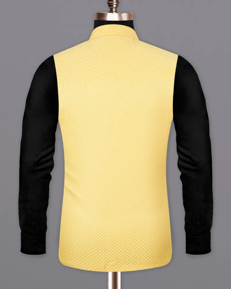 Cape Honey Textured Nehru Jacket 6