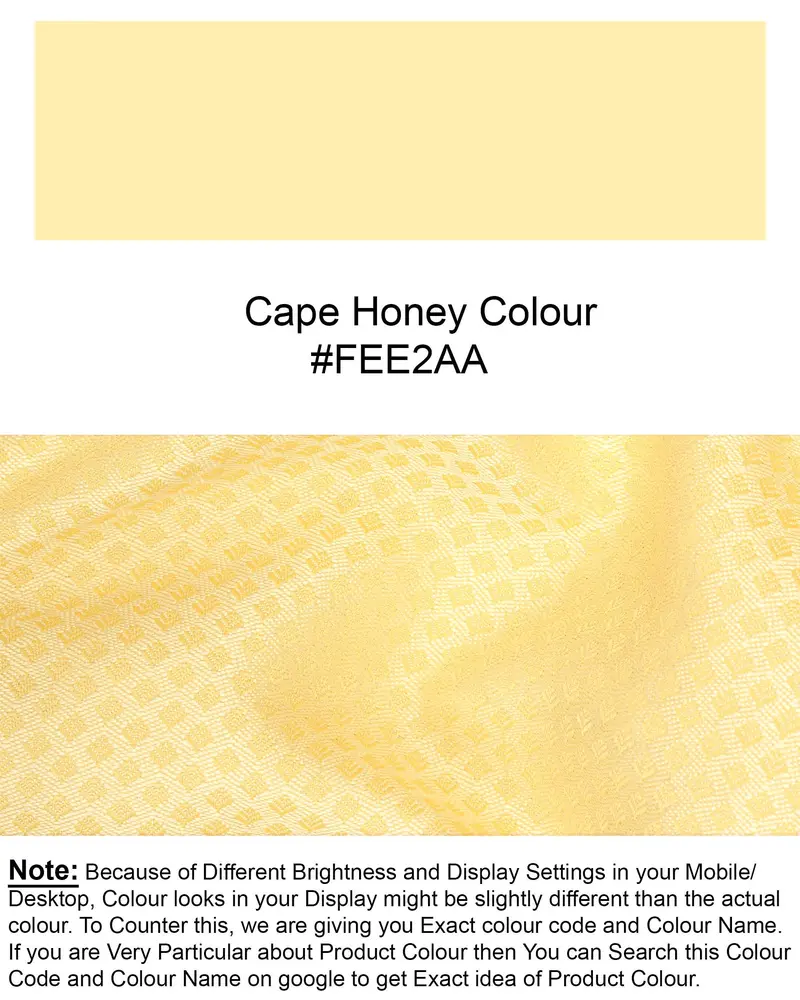 Cape Honey Textured Nehru Jacket 8