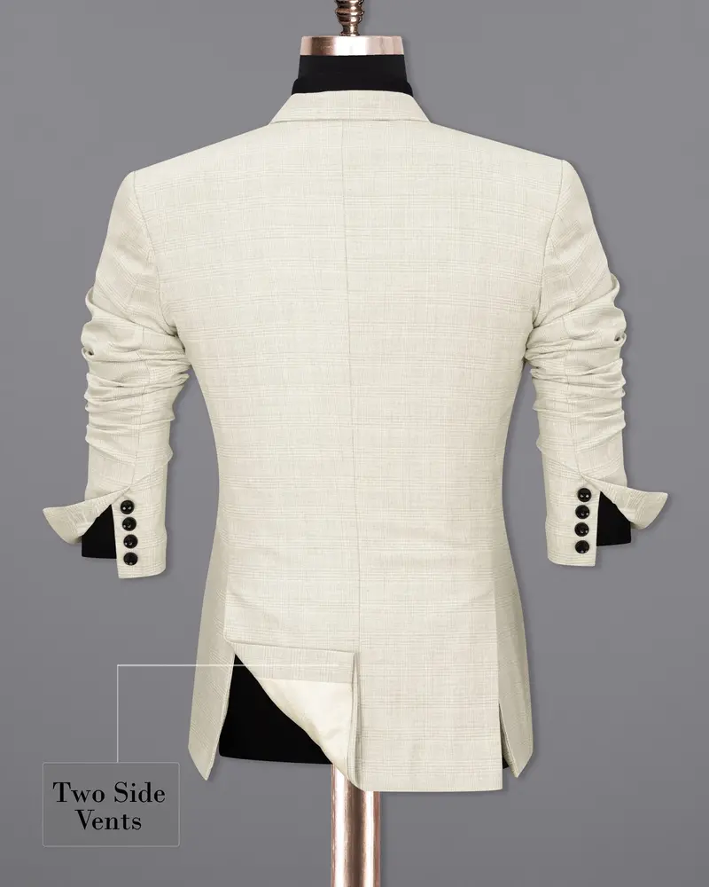 Cararra Brown Plaid Single Breasted Suit 10