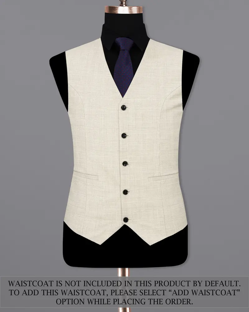 Cararra Brown Plaid Single Breasted Suit 15