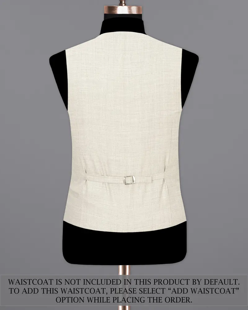 Cararra Brown Plaid Single Breasted Suit 16