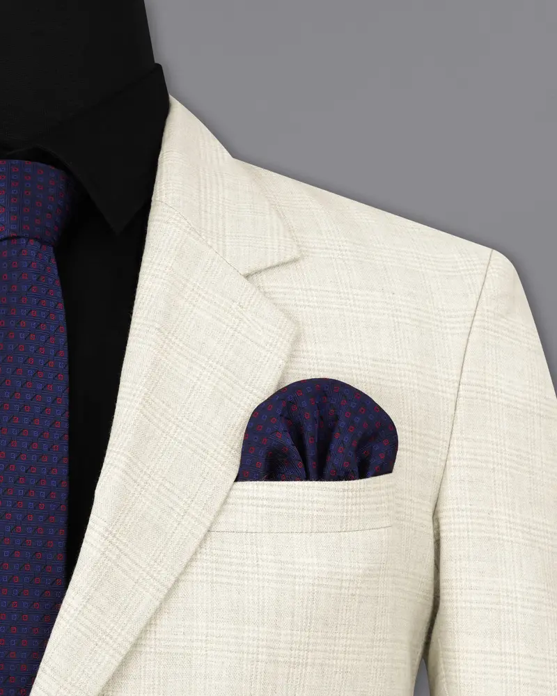 Cararra Brown Plaid Single Breasted Suit 7