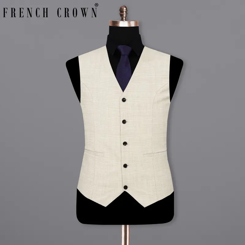 Cararra Brown Plaid Waistcoat 1