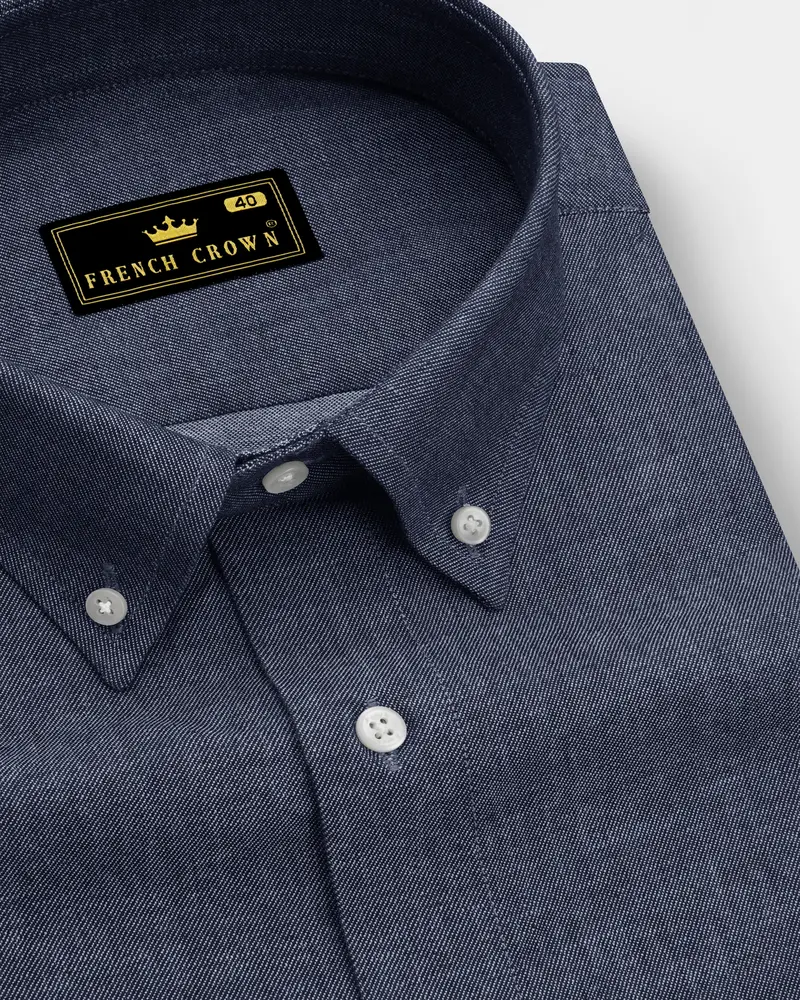 Carbon Blue Button Down Denim Shirt 1