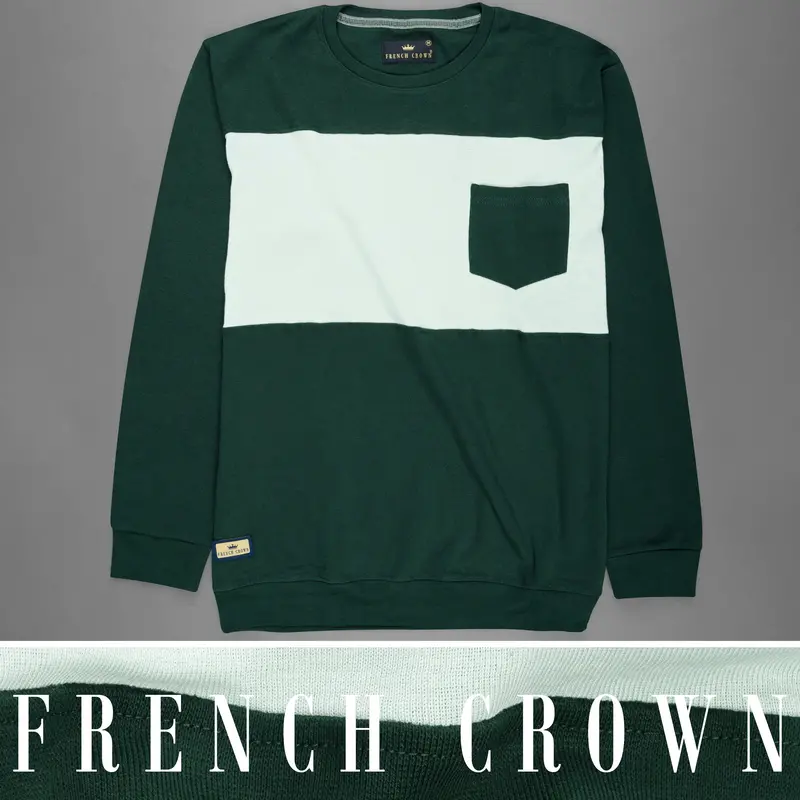 Cardin Green And Geyser Super Soft Premium Jersey Sweatshirt 1