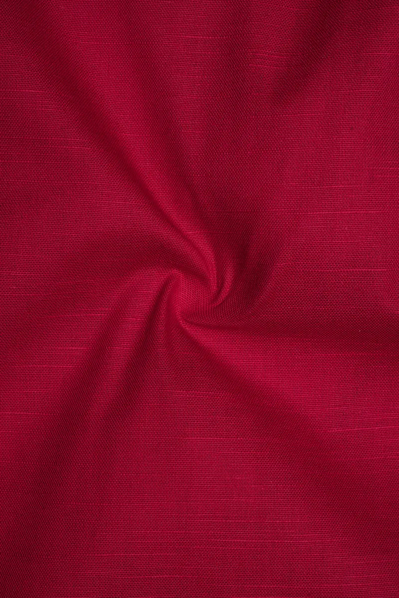 Cardinal Red Luxurious Linen Shirt 3