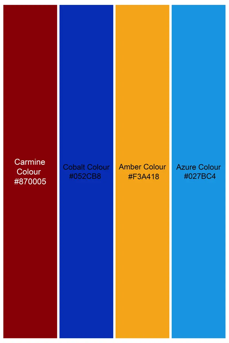Carmine Red With Cobalt Blue And Amber Yellow Multicolour Cotton Thread Embroidered Nehru Jacket 7
