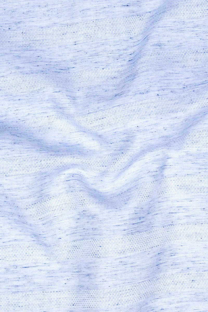Carolina Blue Dobby Textured Premium Giza Cotton Designer Shirt 3