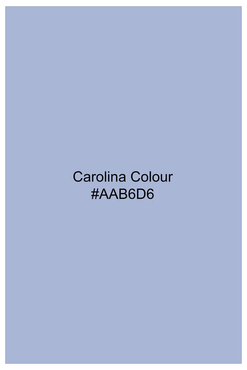 Carolina Blue Dobby Textured Premium Giza Cotton Designer Shirt 9