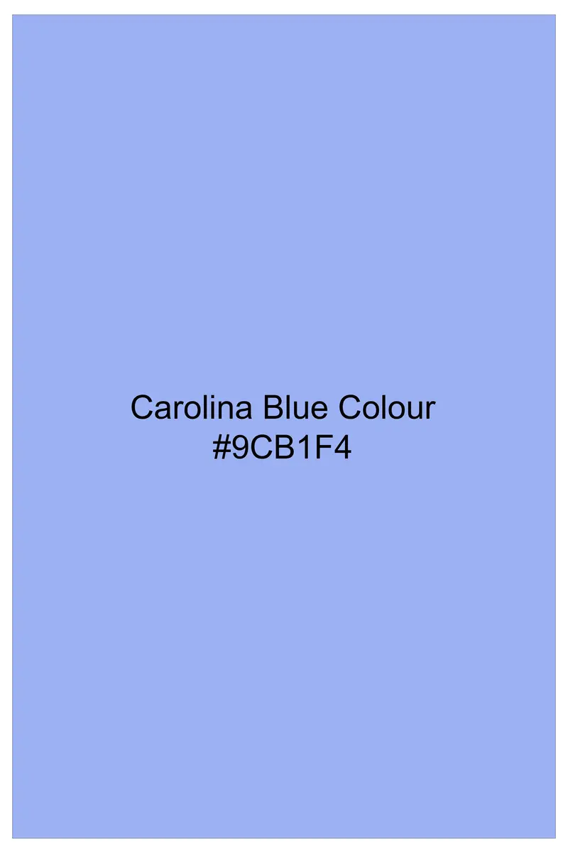 Carolina Blue Plain Solid Chambray Premium Cotton Shirt 7