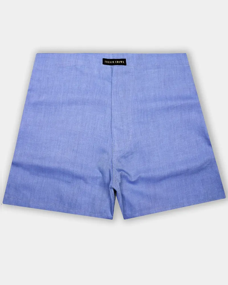 Carolina Blue Textured Oxford Premium Cotton Boxer 1