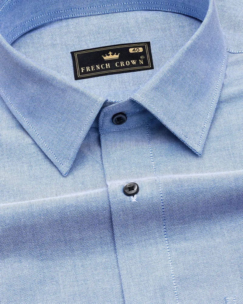 Carolina Sky Blue Oxford Luxury Shirt 1
