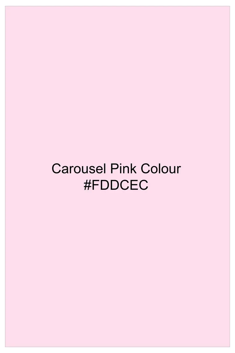 Carousel Pink Colorful Slubs Textured Chambray Premium Cotton Shirt 8