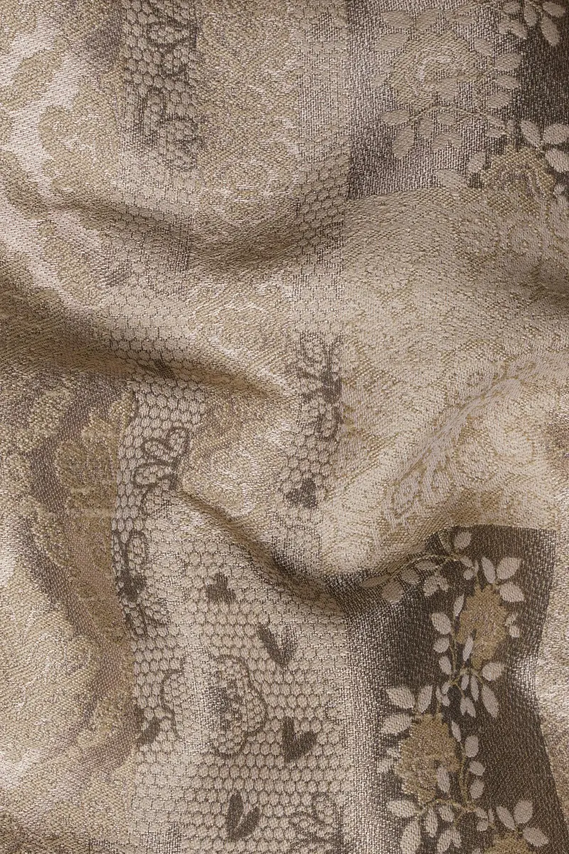 Cashmere And Sandrift Brown Floral Jacquard Textured Designer Nehru Jacket 3