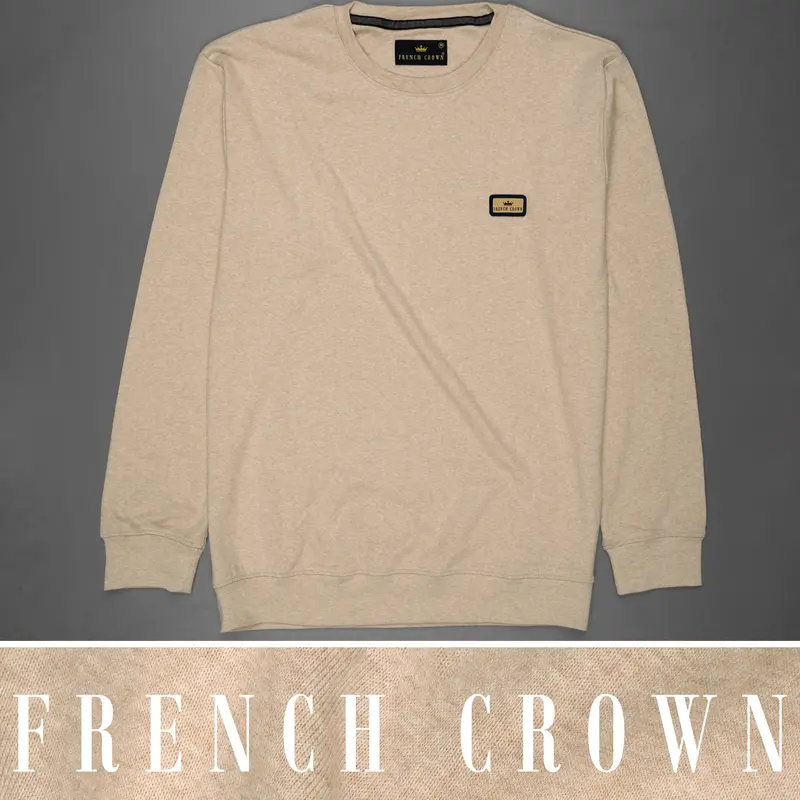 Cashmere Brown Full Sleeve Premium Cotton Jersey Sweatshirt 1