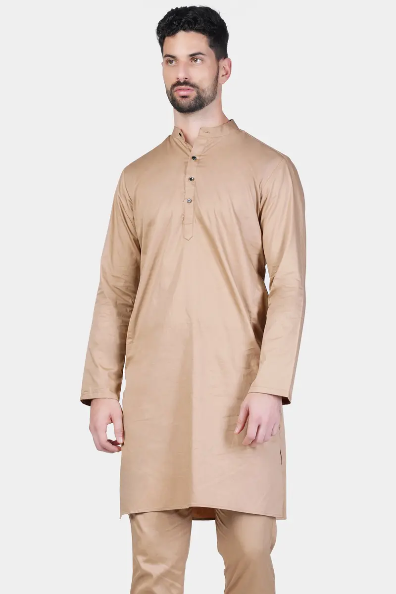 Cashmere Brown Subtle Sheen Super Soft Premium Cotton Kurta 2