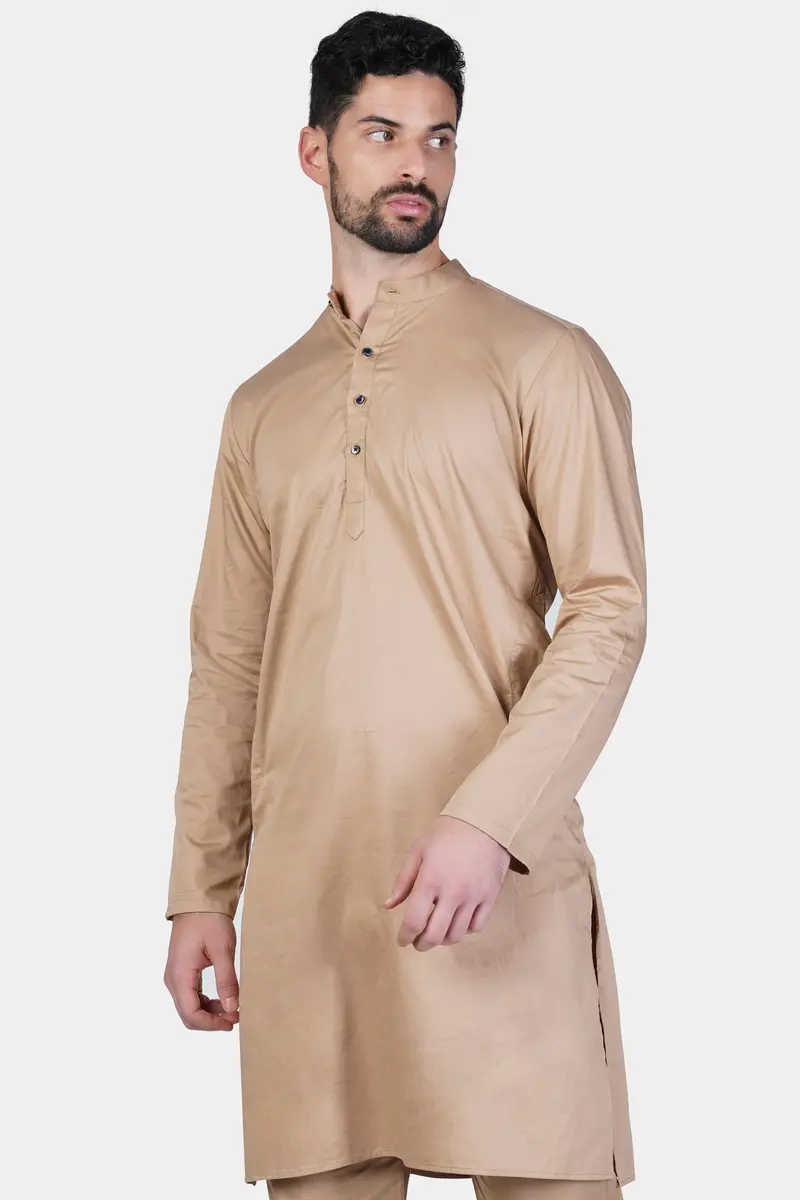 Cashmere Brown Subtle Sheen Super Soft Premium Cotton Kurta 6