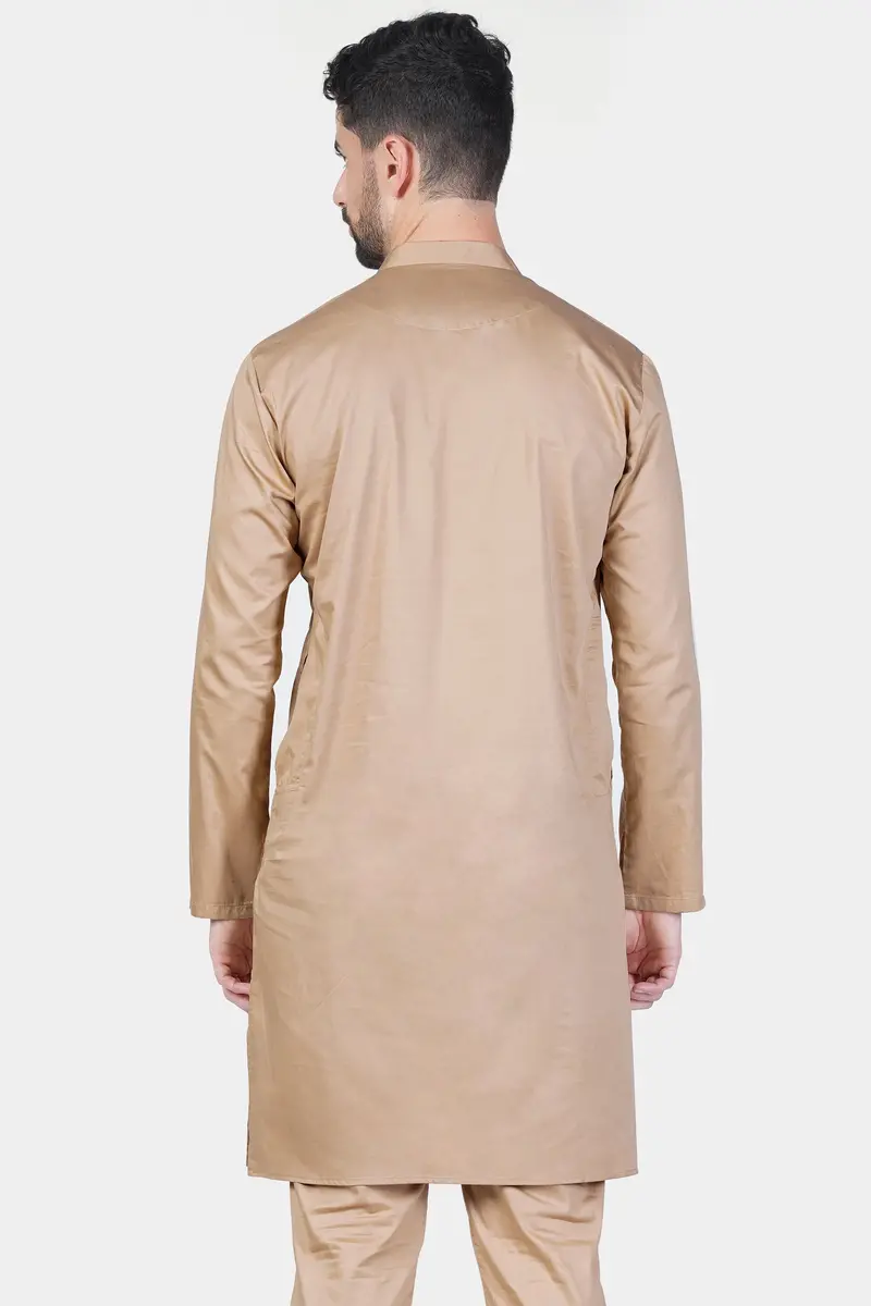 Cashmere Brown Subtle Sheen Super Soft Premium Cotton Kurta 7