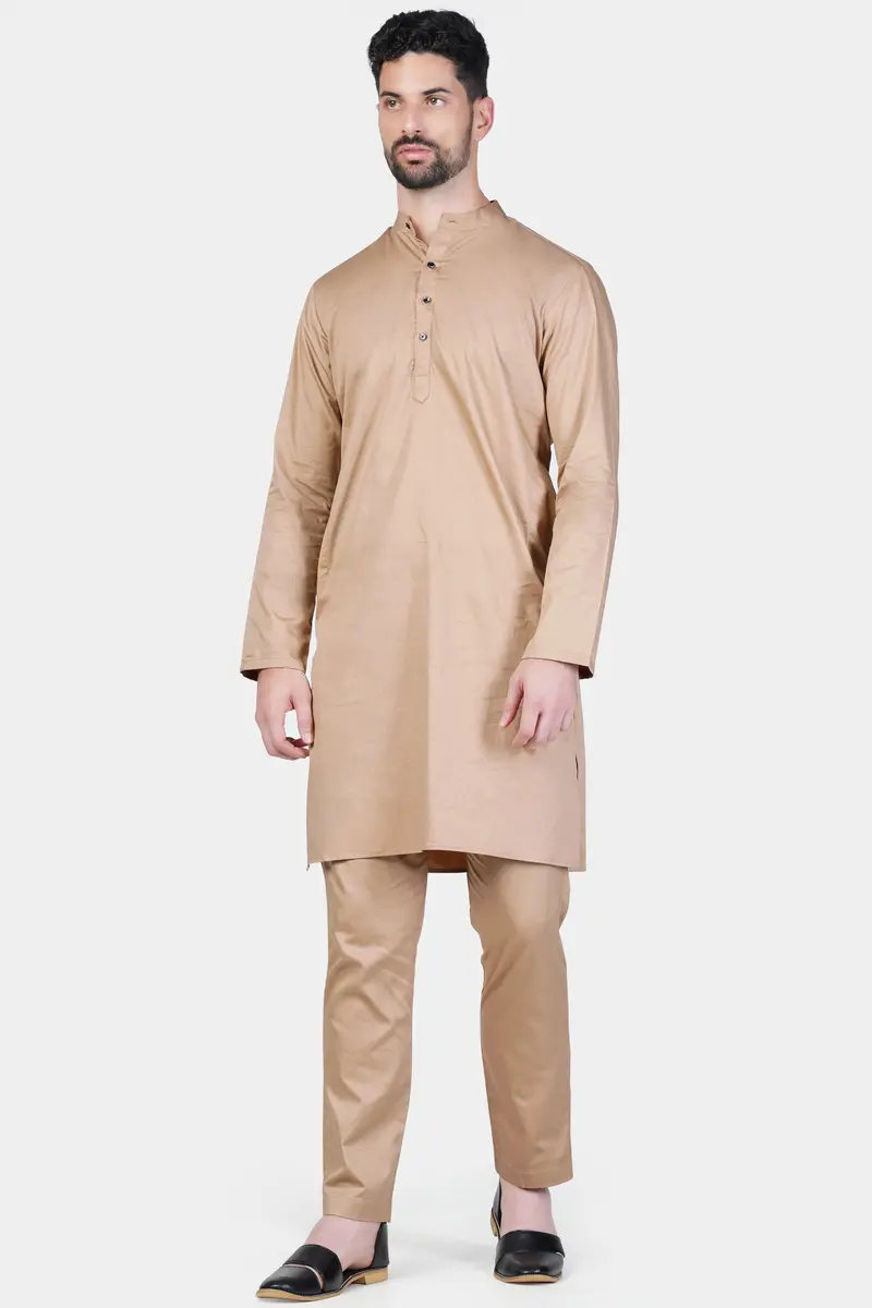 Cashmere Brown Subtle Sheen Super Soft Premium Cotton Kurta 8