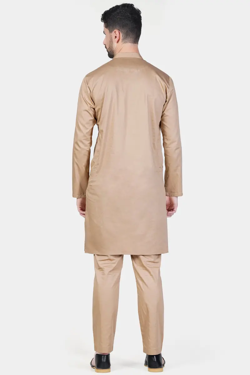 Cashmere Brown Subtle Sheen Super Soft Premium Cotton Kurta 9