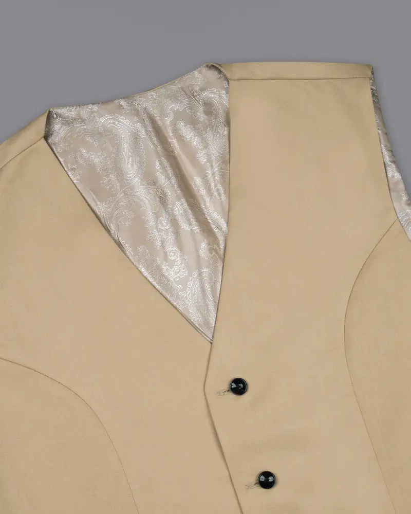Cashmere Brown Wool Rich Waistcoat 4