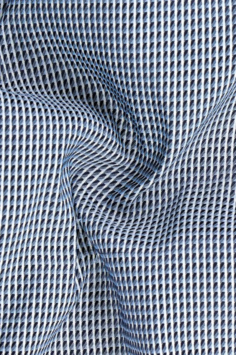 Casper Blue Dobby Textured Premium Cotton Shirt 2