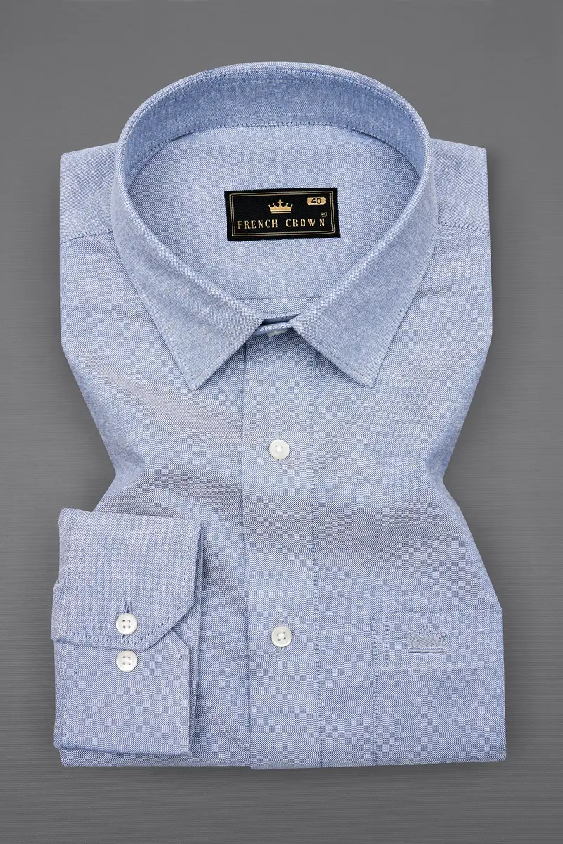Casper Blue Royal Oxford Shirt 4
