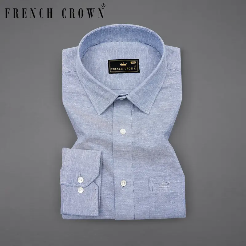 Casper Blue Royal Oxford Shirt 7