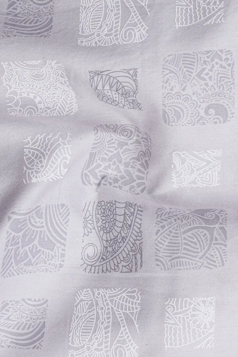 Casper Gray Box Like Printed Super Soft Premium Cotton Shirt 2