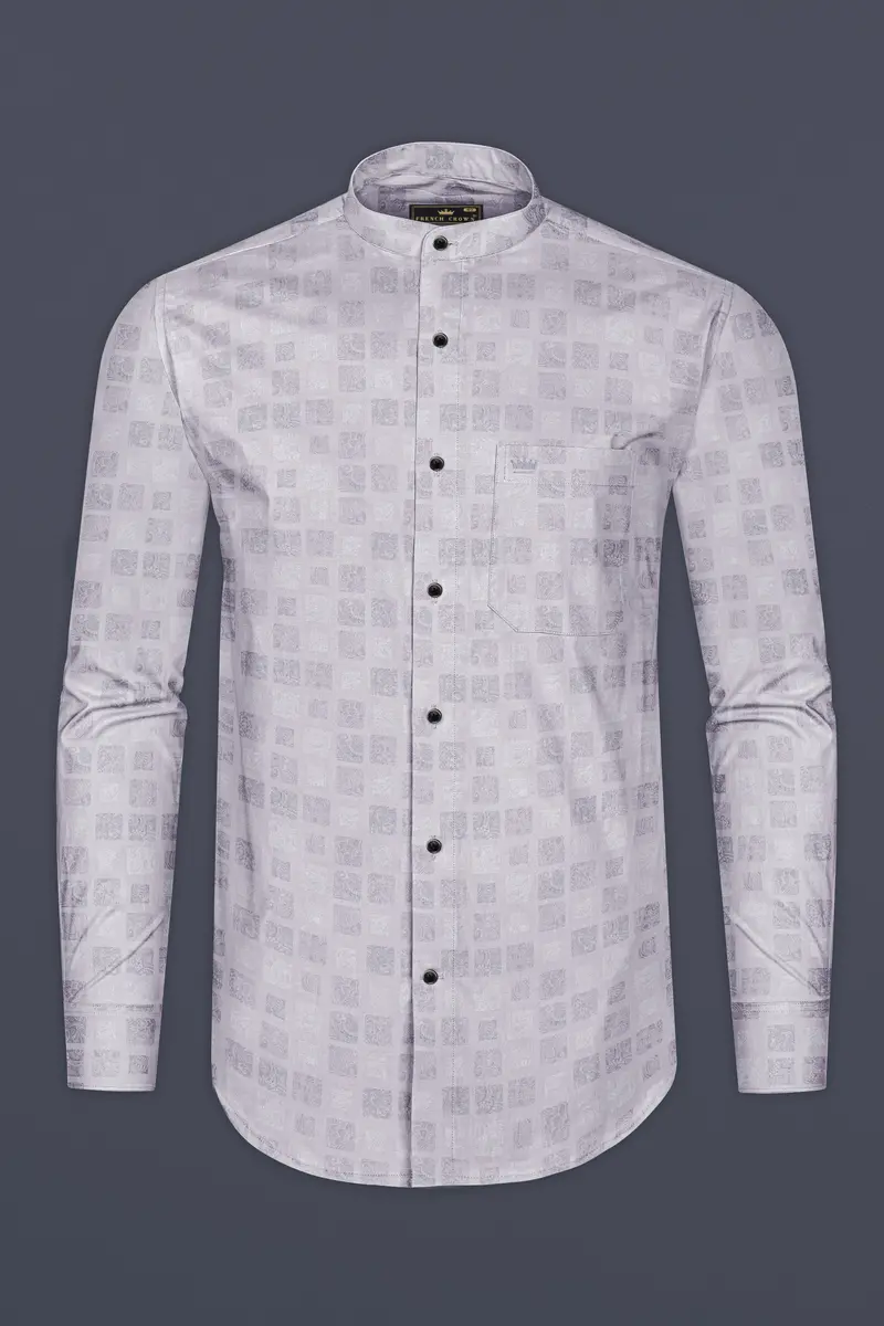 Casper Gray Box Like Printed Super Soft Premium Cotton Shirt 4