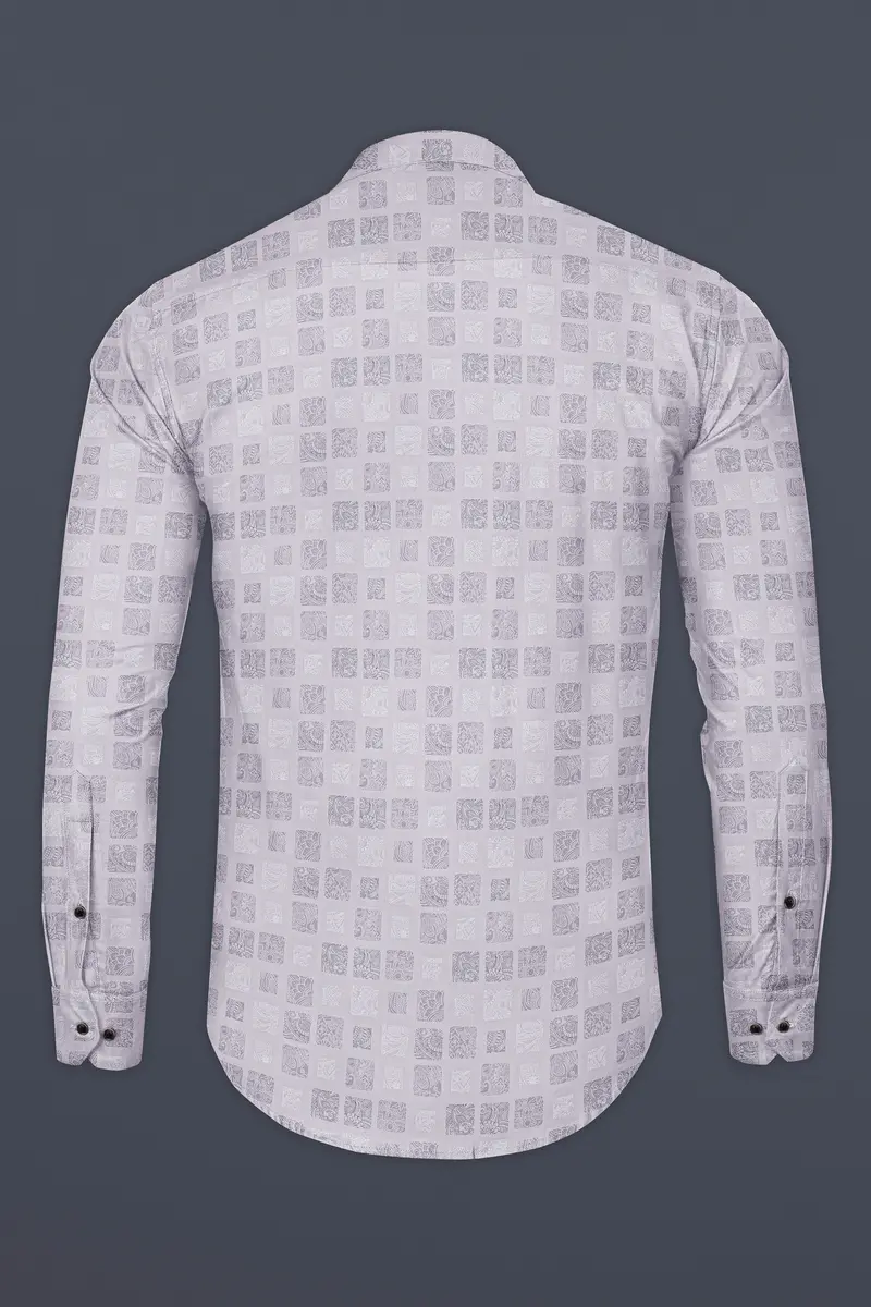 Casper Gray Box Like Printed Super Soft Premium Cotton Shirt 5
