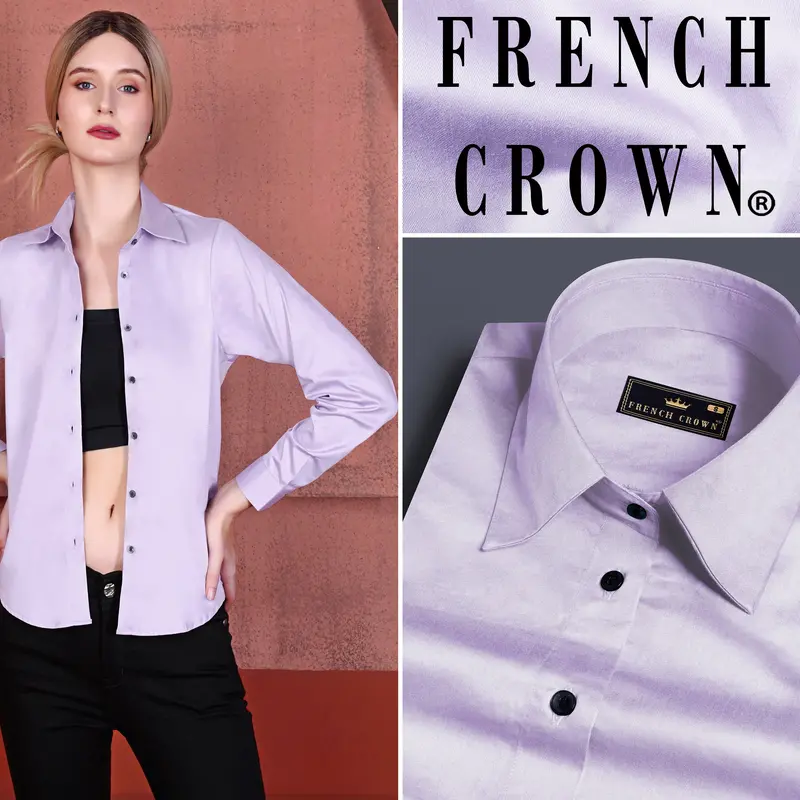 Casper Lavender Premium Cotton Shirt 1