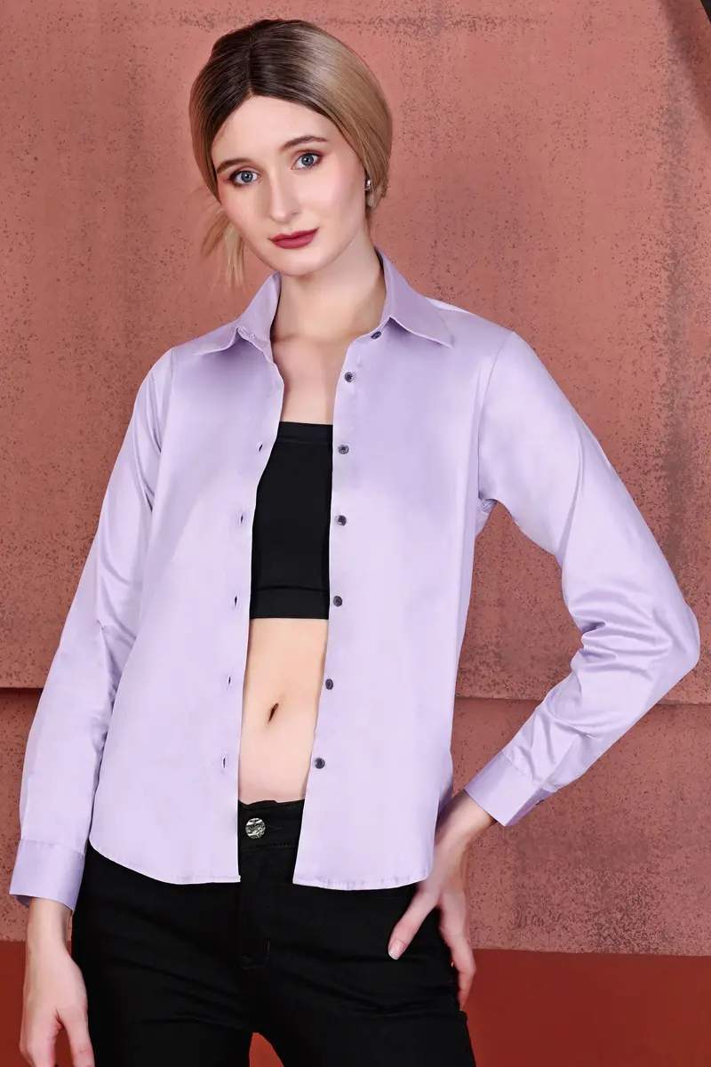 Casper Lavender Premium Cotton Shirt 2