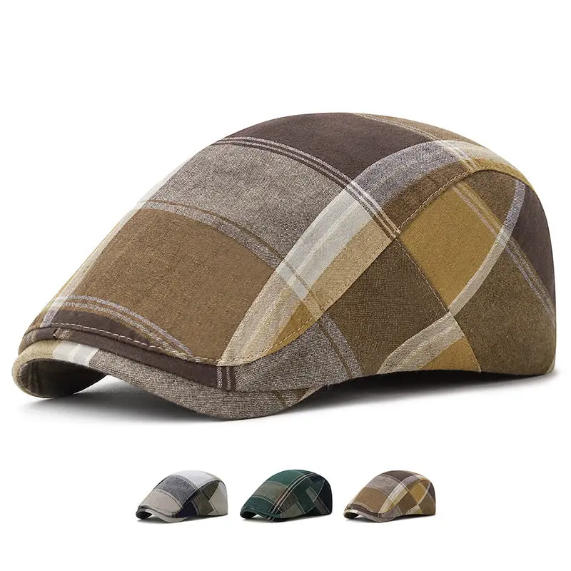 Casual Plaid Cap Breathable Forward Cap 1