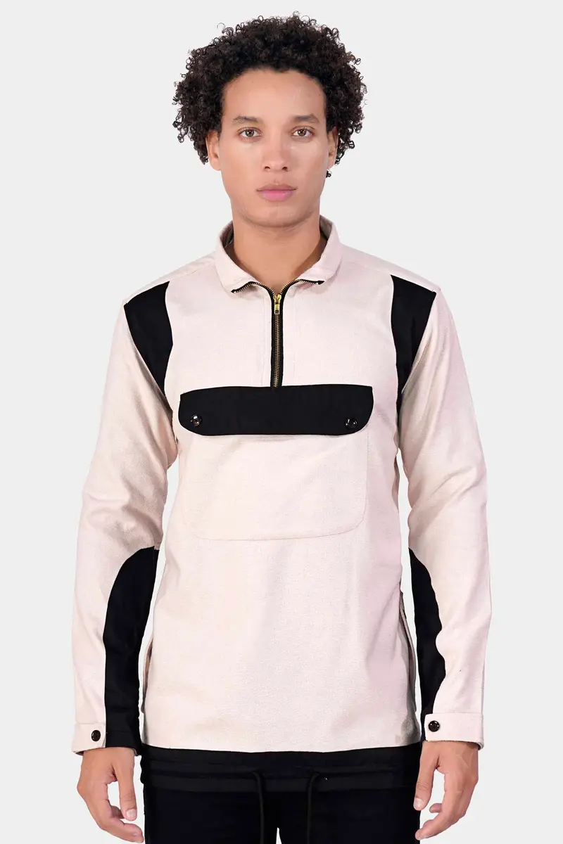 Cavern Cream And Black Royal Oxford Designer Jacket 2