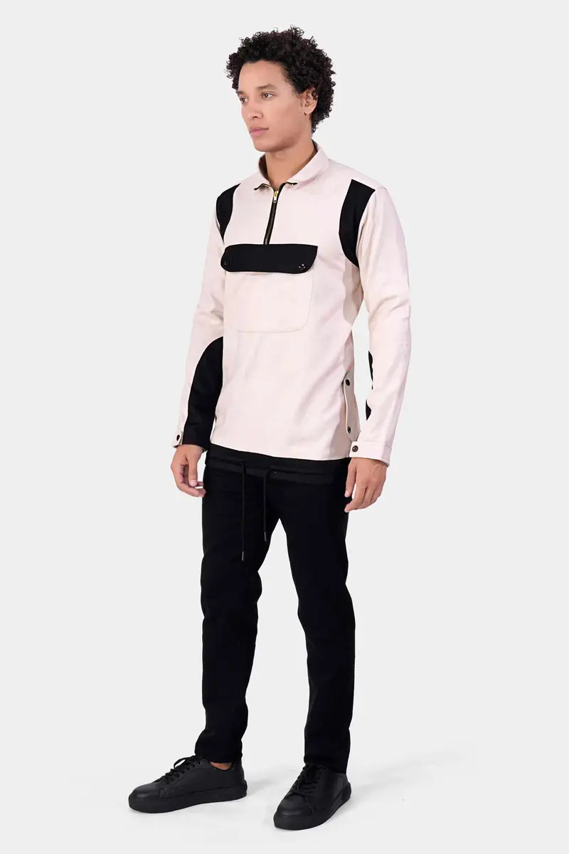 Cavern Cream And Black Royal Oxford Designer Jacket 9