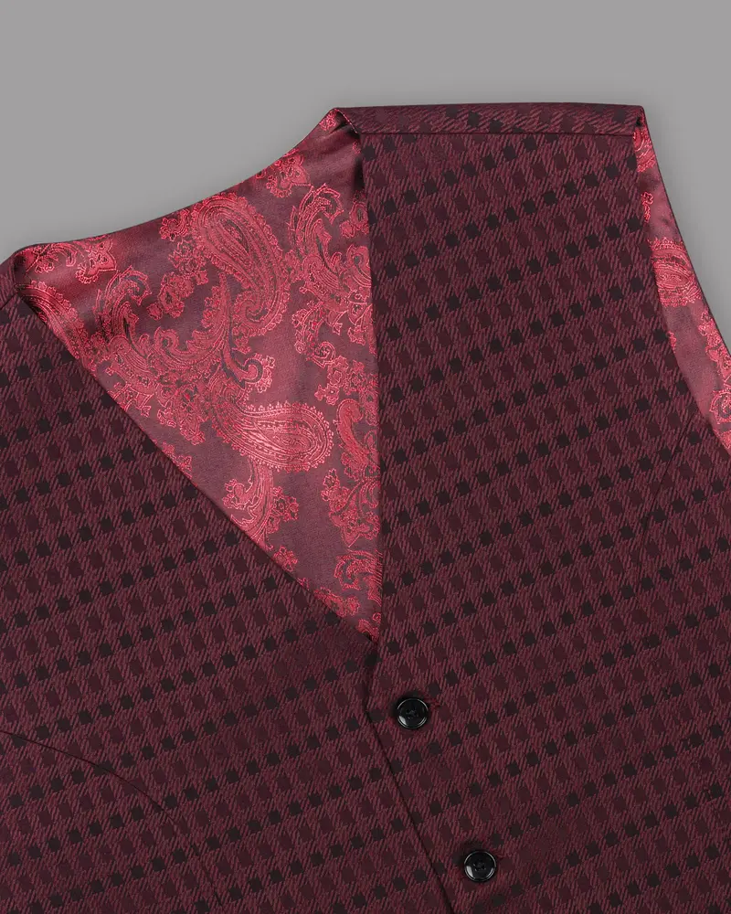 Cedar Jacquard Designer Waistcoat 4
