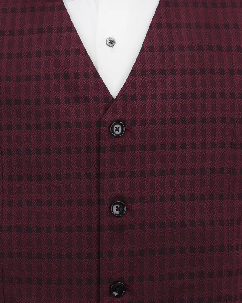 Cedar Jacquard Designer Waistcoat 5