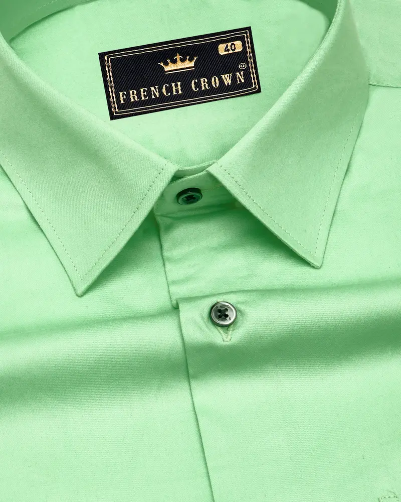 Celadon Green Subtle Sheen Super Soft Premium Cotton Shirt 1