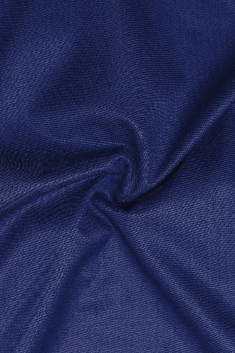 Celestia-Blue Solid Wool Rich Slight Stretch Nehru Jacket 3