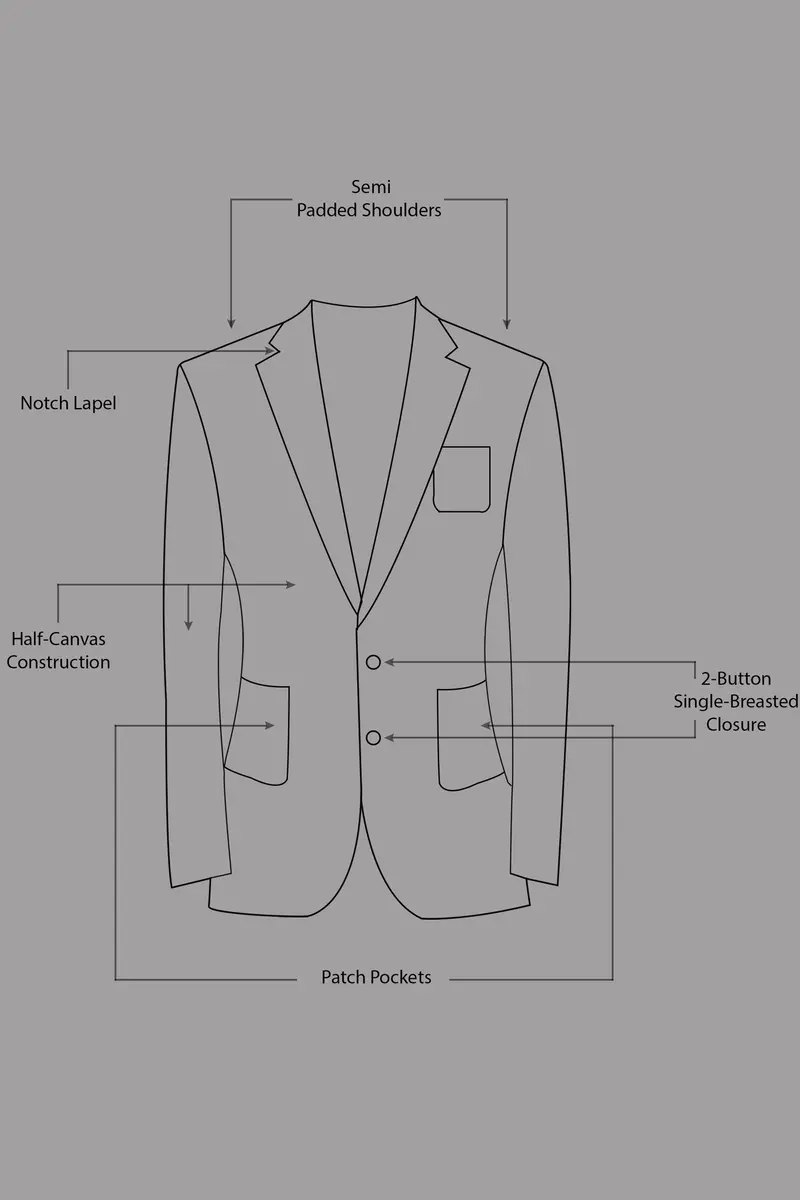 Celestia-Frosted Lilac Blue Textured Tweed Single Breasted Sports Blazer 11