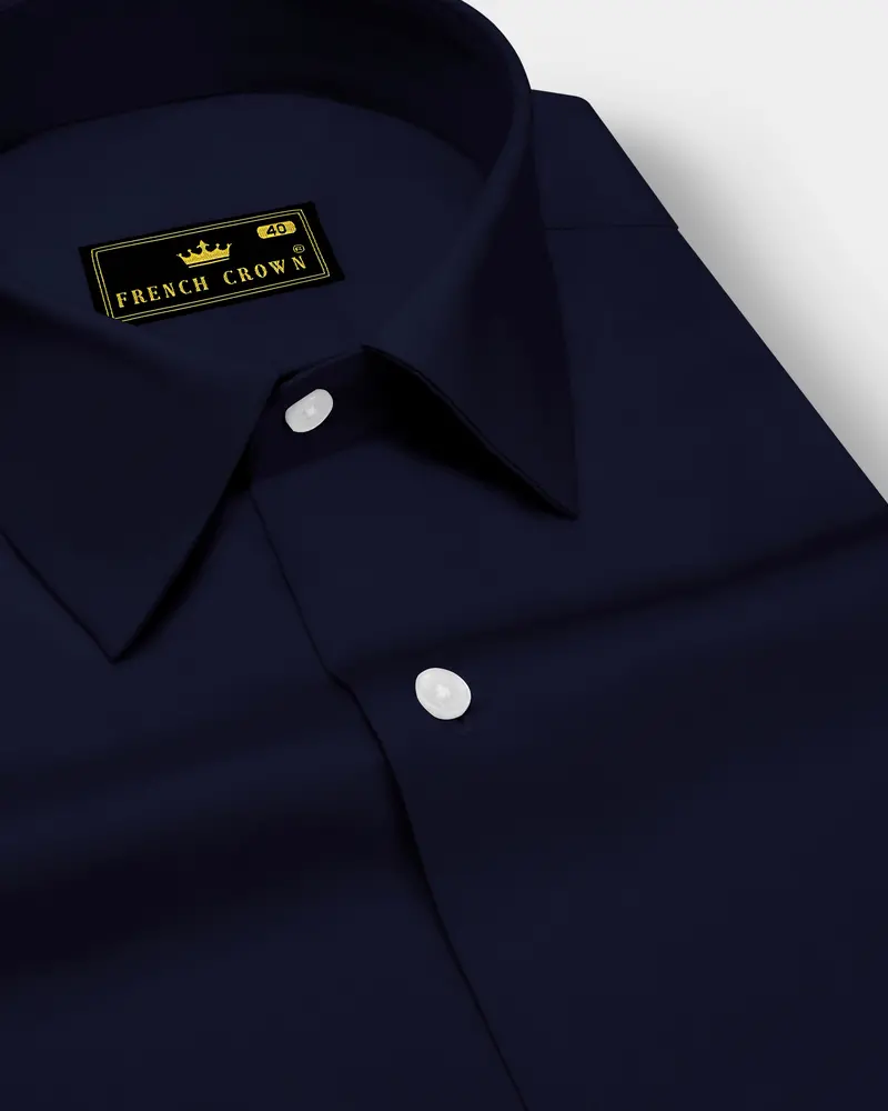 Celesto-Mirage Blue Subtle Sheen Super Soft Premium Cotton Dress Shirt 1