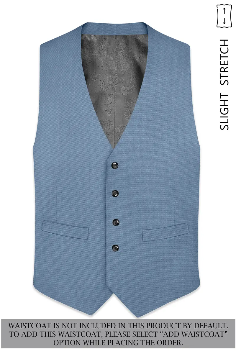 Celestor-Lynch Blue Wool Rich Slight Stretch Single Breasted Suit 16