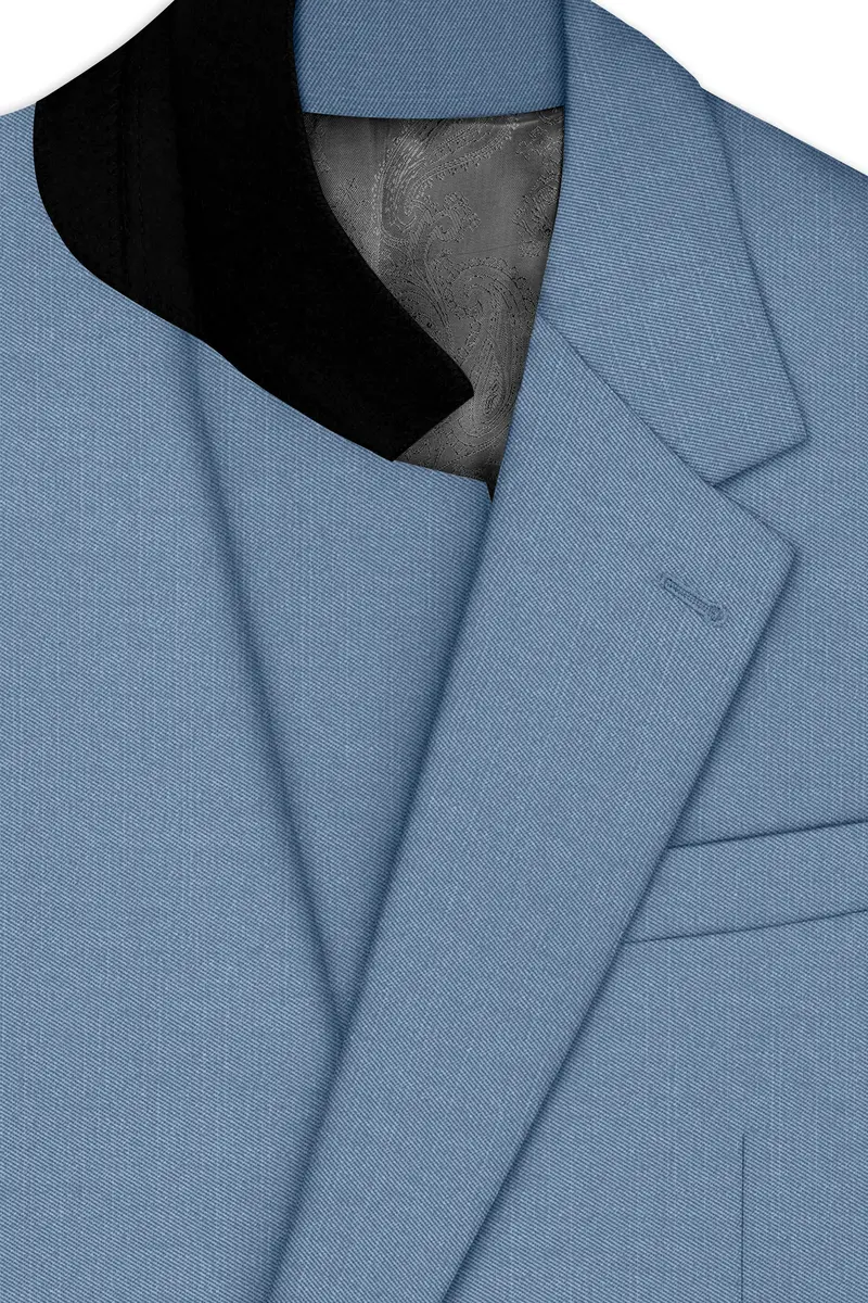 Celestor-Lynch Blue Wool Rich Slight Stretch Single Breasted Suit 5